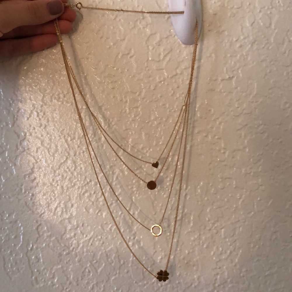 Layered gold necklace